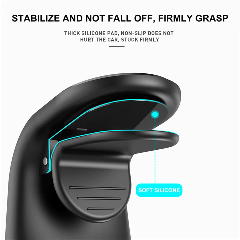 Magnetic Car Phone Holder — Air Vent Clip Mount, 360° Rotation